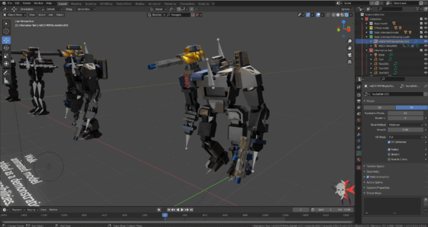 Low Poly Mecha Robot rigged with two animations included - Image 7