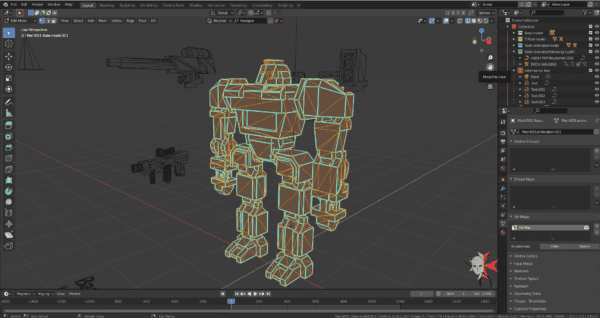 Low Poly Mecha Robot rigged with two animations included - Image 13