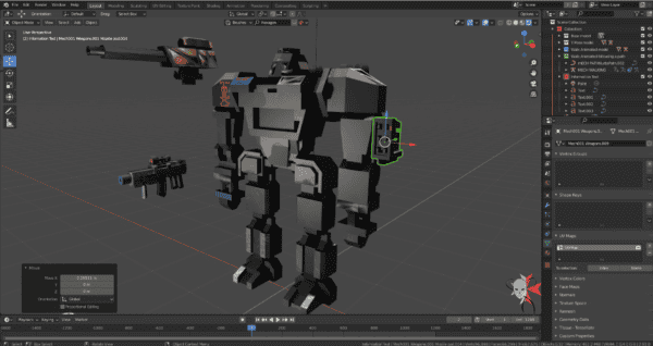 Low Poly Mecha Robot rigged with two animations included - Image 2