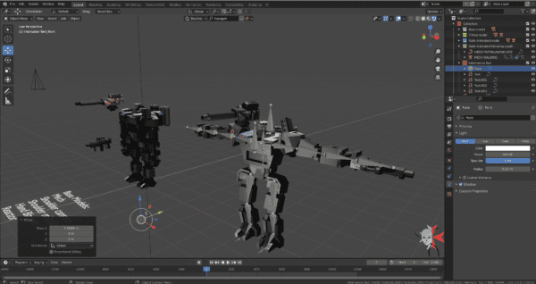 Low Poly Mech - Portfolio Gallery @ Dressart3d.com