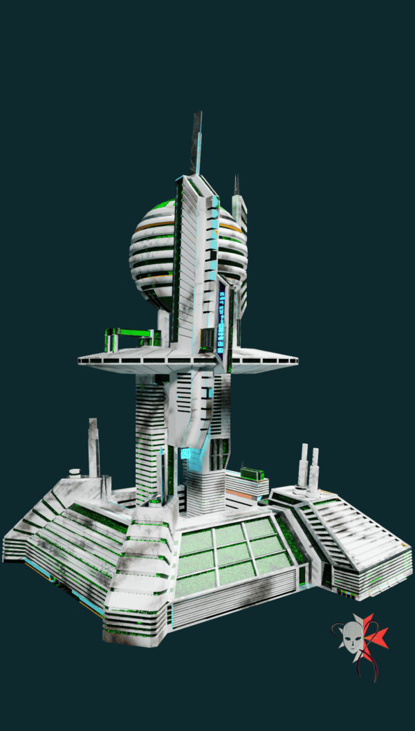 Sci-fi City Buildings Low Poly Kitbash Set - Neo Victoria - Image 10