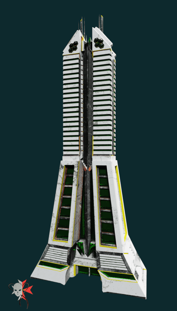 Sci-fi City Buildings Low Poly Kitbash Set - Neo Victoria - Image 11