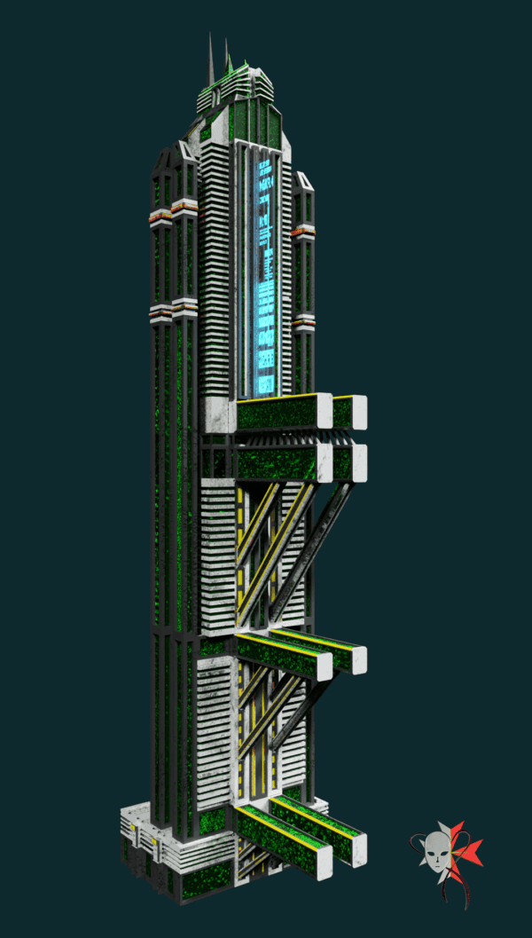 Sci-fi City Buildings Low Poly Kitbash Set - Neo Victoria - Image 50