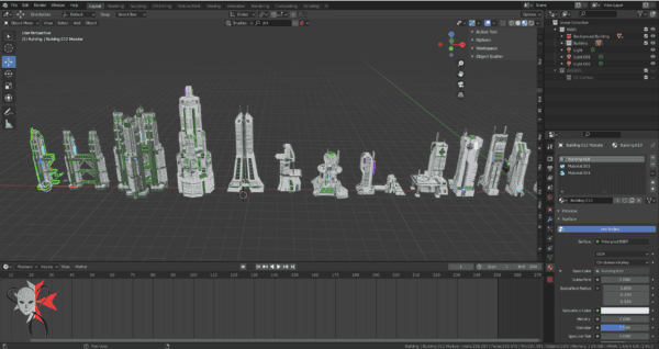 Sci-fi City Buildings Low Poly Kitbash Set - Neo Victoria - Image 52