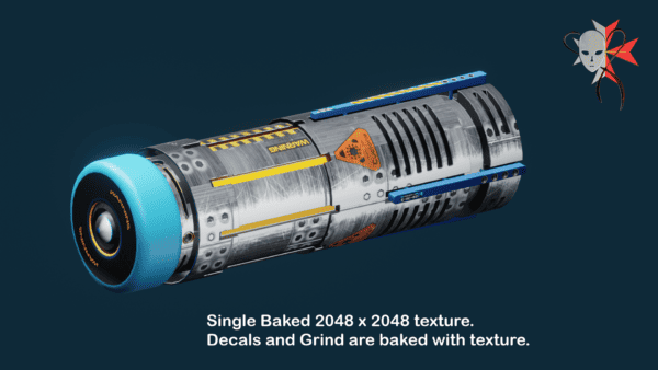 Portfolio - 3D model - Cyclone MK1 Missile Pack Animated.