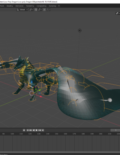 Portfolio - Low Poly animated dragon 3d Model by ronin074 at dressart3d.com