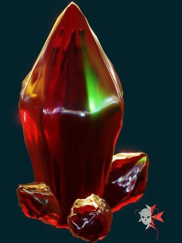 Crystal Red Evee Render reacting to all light colours & Hdri - Image 2