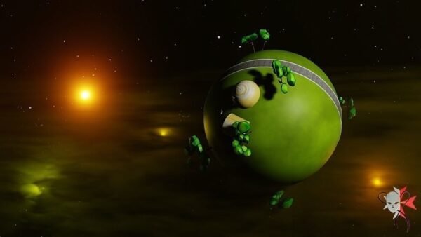 Dragon Ball King Kai Planet animation low poly baked texture - Image 2