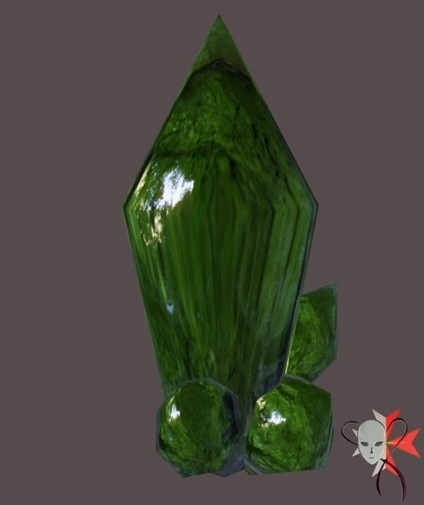 Crystal Green Evee Render reacting to all light colours & Hdri - Image 4