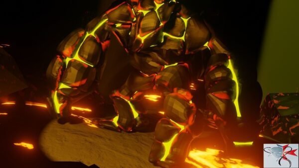 Low Poly Lava Monster Textured Rigged 3 animations included - Image 2