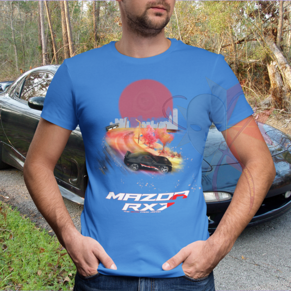 Mazda RX-7 - Fan Art - Classic Unisex Crewneck T-shirt - Image 2