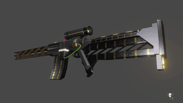 Gun Sci-Fi Plasma Shotgun/Rifle / low-poly 3d model - Image 15