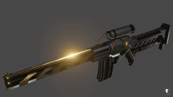 Gun Sci-Fi Plasma Shotgun/Rifle / low-poly 3d model - Image 12