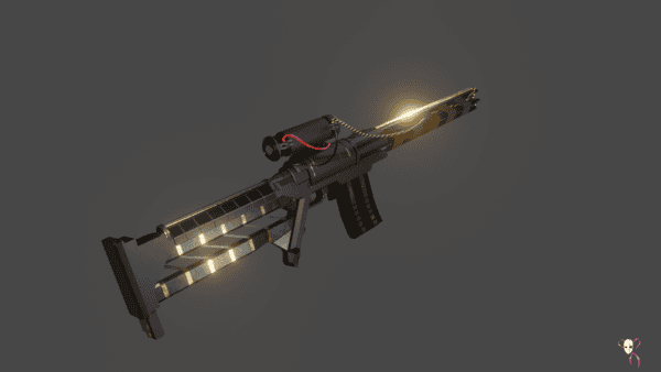 Gun Sci-Fi Plasma Shotgun/Rifle / low-poly 3d model