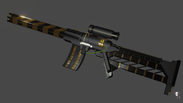 Gun Sci-Fi Plasma Shotgun/Rifle / low-poly 3d model - Image 4