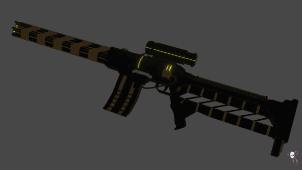 Gun Sci-Fi Plasma Shotgun/Rifle / low-poly 3d model - Image 3