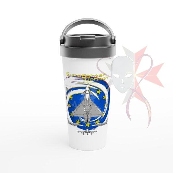 Eurofighter Typhoon I - Fan Art -  White 15oz Stainless Steel Travel Mug