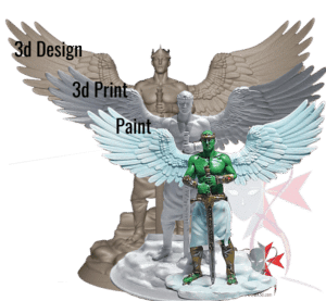 Planetar - from 3d model to 3d printed Miniature to Pro Painted miniature ready for your RPG -Role Playing Gaming @ Dressart3d.com