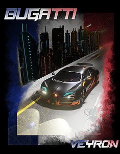 Design -Bugatti vayron- print-on demand products