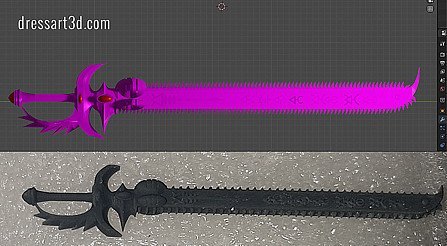 Portfolio - Chainsword designed, 3d printed and painted by ronin074 at dressart3d.com