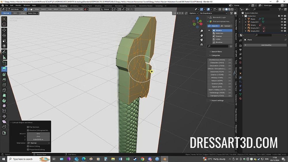 3d-Modelling-the-Sleepy-Hollow-Hessian-Sword-@ dressart3d.com