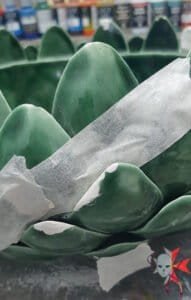 Restoration-Commission-Ceramic-Green-Vase-Pinning and sculpting -@-dressart3d.com