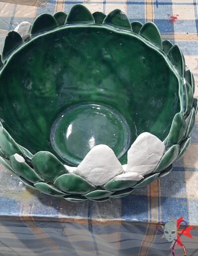 Restoration-Commission-Ceramic-Green-Vase-Rough Sculpting-@-dressart3d.com